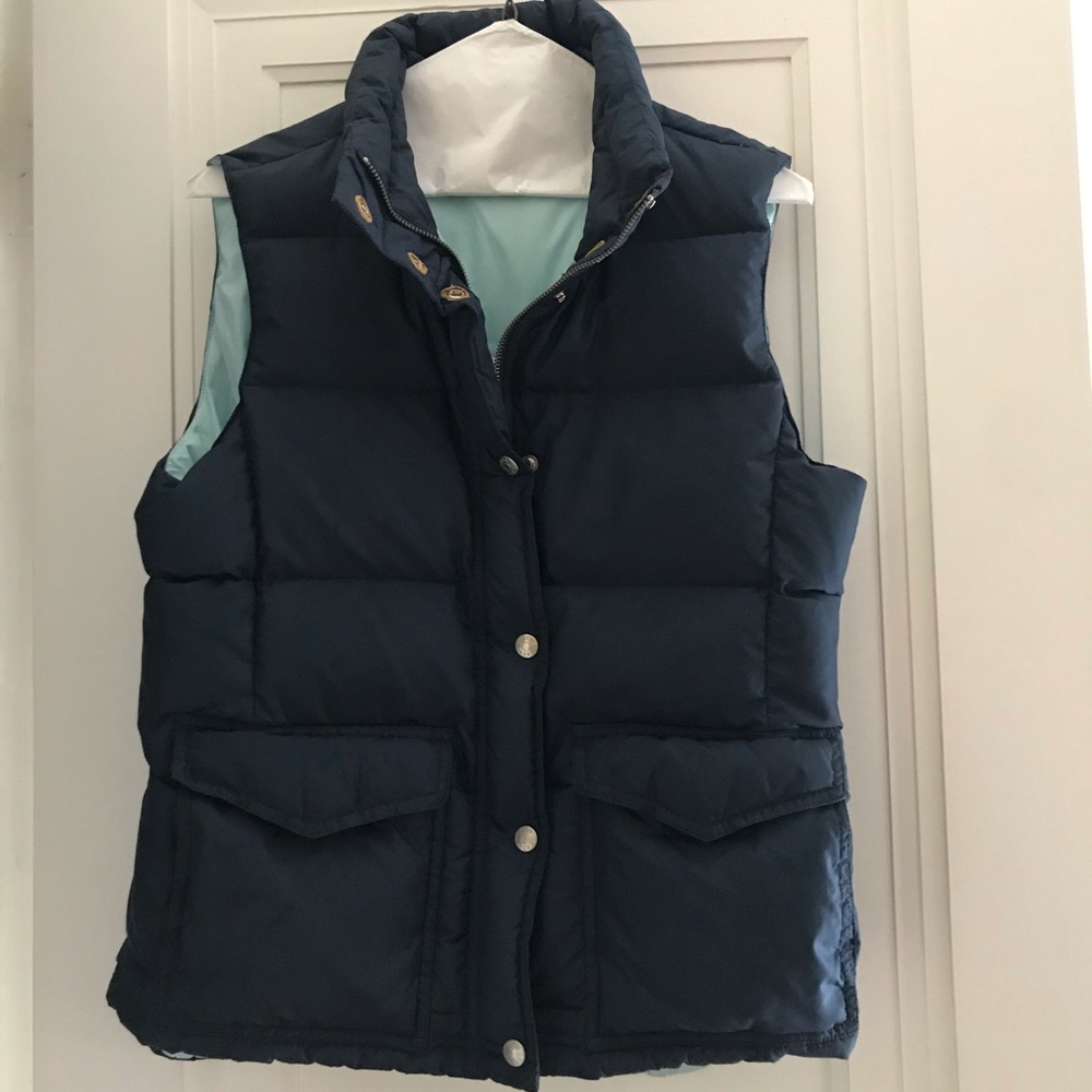 JCrew Navy Down Vest